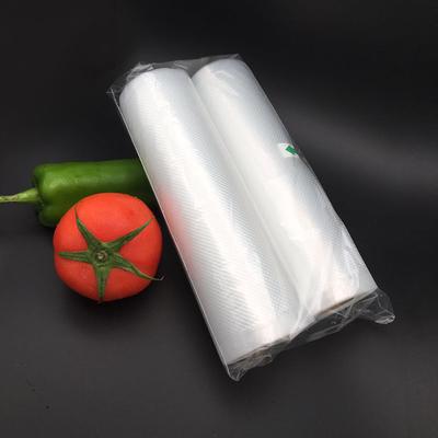 80um 28cm*5m Food Grade Vacuum Bag Rolls One Side Embossing
