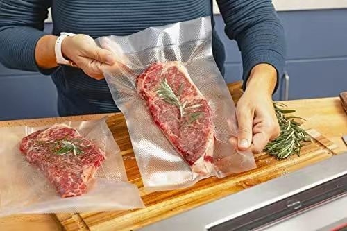Embossed Textured Vacuum Seal Bags Compatible With Food Saver And Sous Vide Cooking Commercial Grade Bpa Free