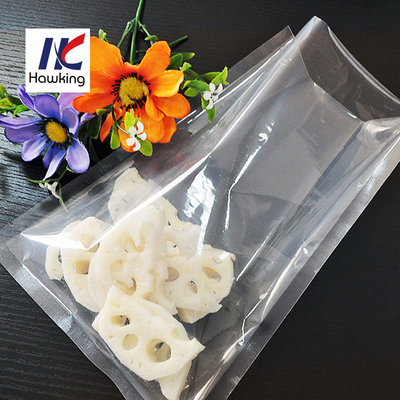 Transparent Nylon / PE Vacuum Food Packing Bag Puncture Resistance