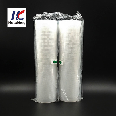 70 um Embossed Vacuum Compressed Bag / Pouch For Storage Meat Food Packaging