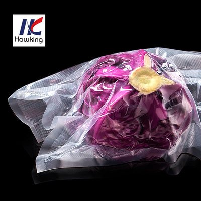 Unrecyclable Embossed Vacuum Bag Nylon Pe For Frozen Save Salmon