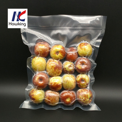 Puncture Resistant Embossed Vacuum Bag For Rice / Seafood / Meat / Vegetable Packing