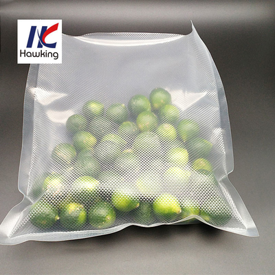 Family Use Embossed Vacuum Plastic Bags Diamond Shape Desigh For Food