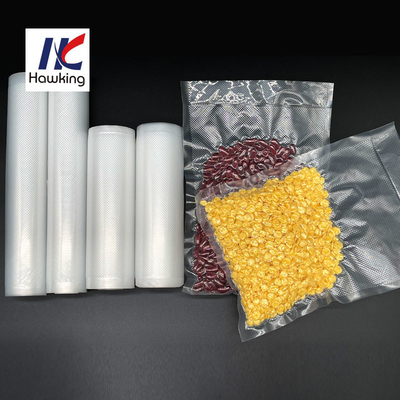 Food Storage Vacuum Bags Nylon Poly High Transparency 2 / 3 Side seal