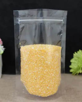 Food Packaging PET/PE Transparent Stand Up Pouch With Zipper 120UM